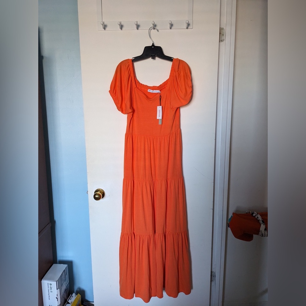 Le Grenier orange long dress size medium